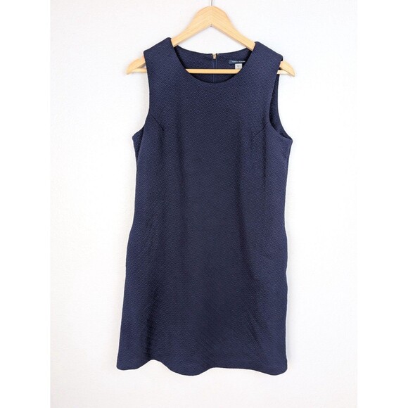 Tommy Hilfiger Dress Womens 12 Sleeveless Textured Sheath Pockets Elegant - Picture 1 of 9
